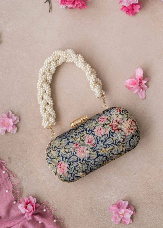 Elora Capsule Clutch - Navy - AM-BC-0522-0005