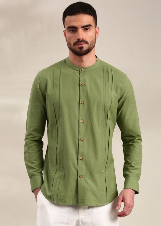 Green Cotton Shirt - MM0889