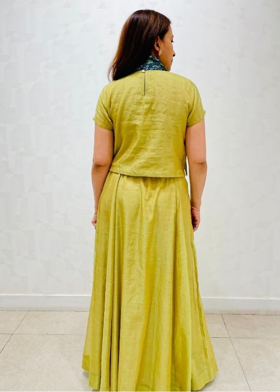 Green silk Tissue Blouse
