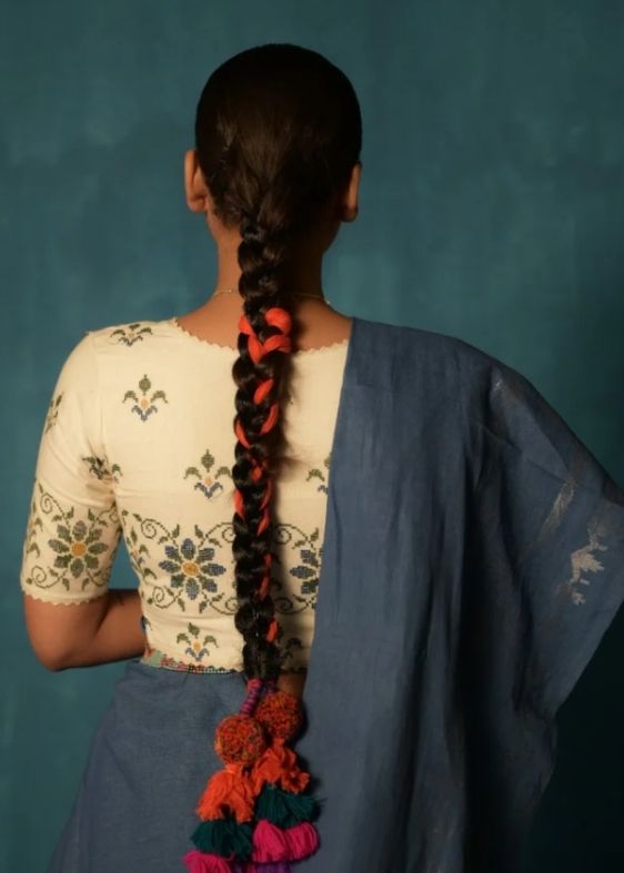 Neel phooler Bagan blouse