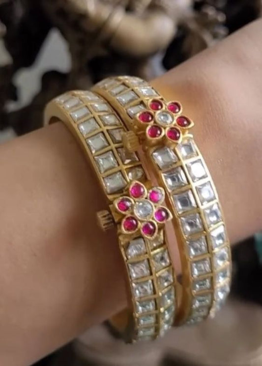 White chandan bangles