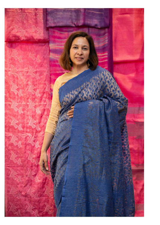 Blue Pratyusha Banarasi Cutwork Saree