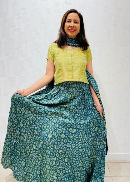 Green silk Tissue Blouse