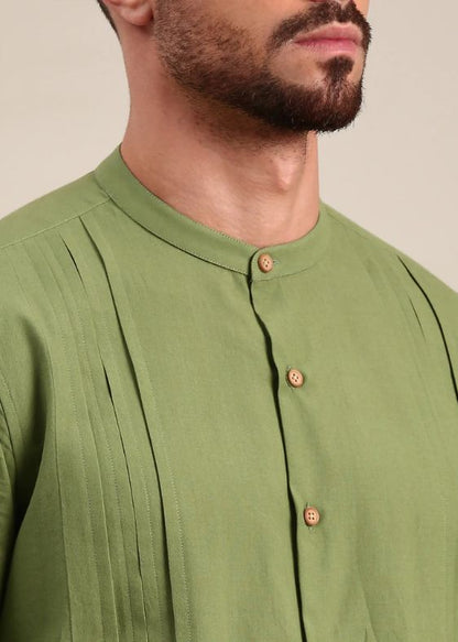Green Cotton Shirt - MM0889