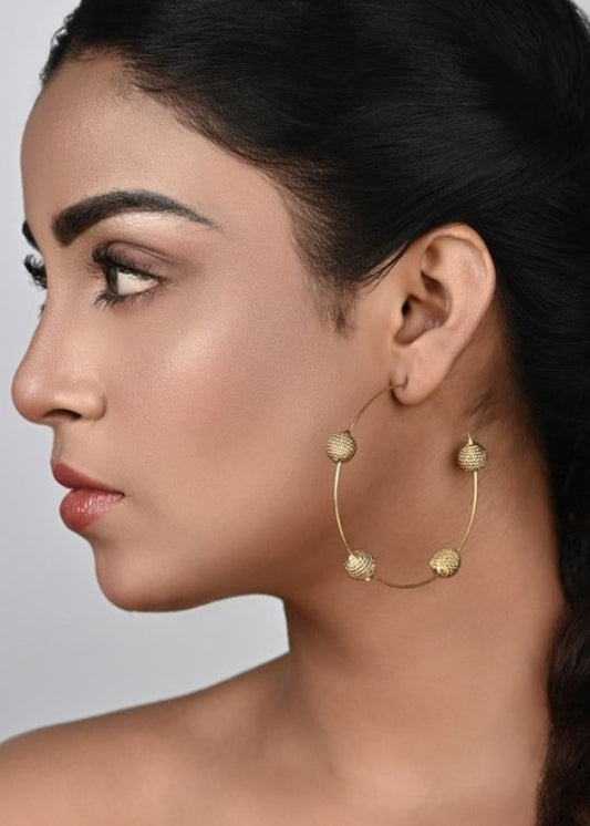 Round circle beads earrings