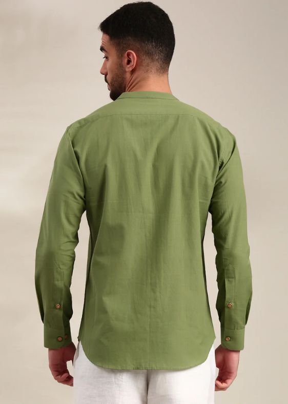Green Cotton Shirt - MM0889