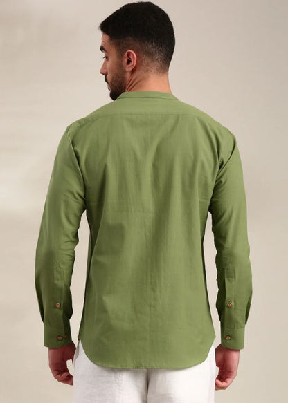 Green Cotton Shirt - MM0889