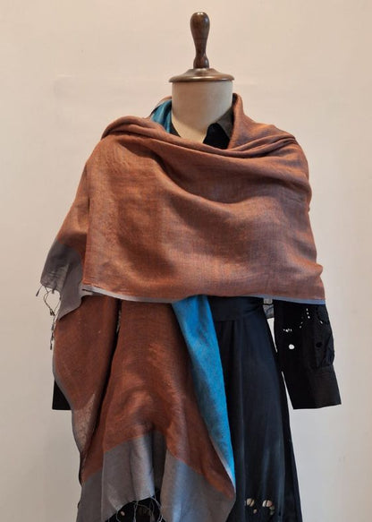 Brown Silk Cotton Stole