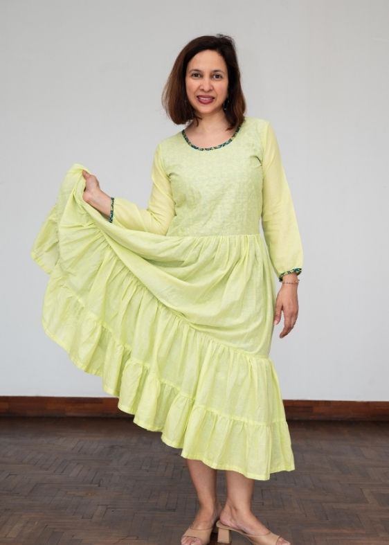 Eeny Tier Dress Cotton