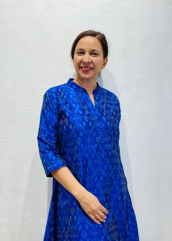 Blue Ikat Kiran Long Kurta