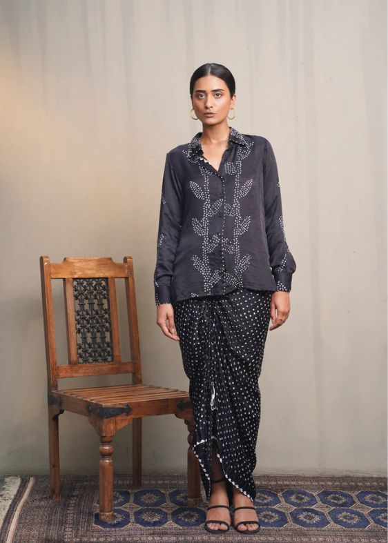Hanoi Skirt Set- Black