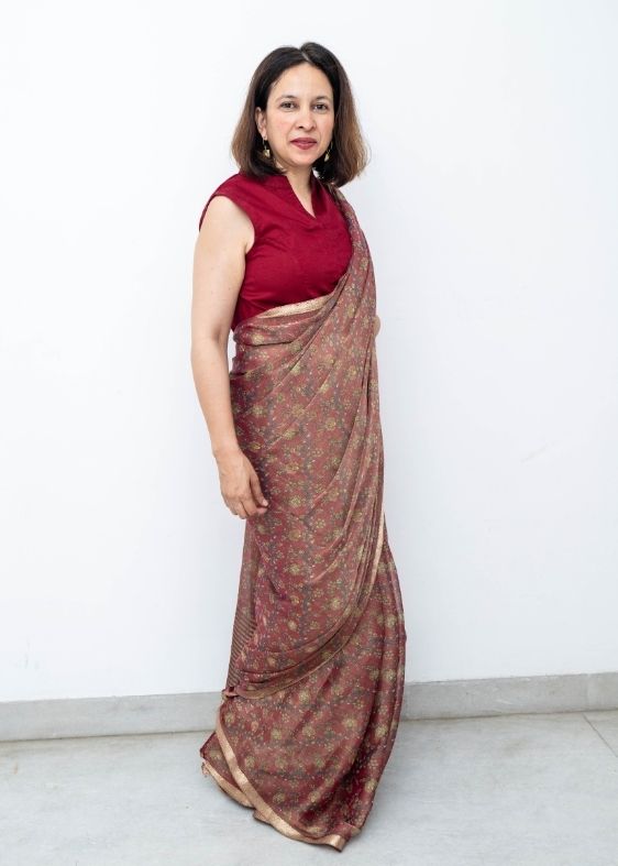Maroon Silkcotton Blouse