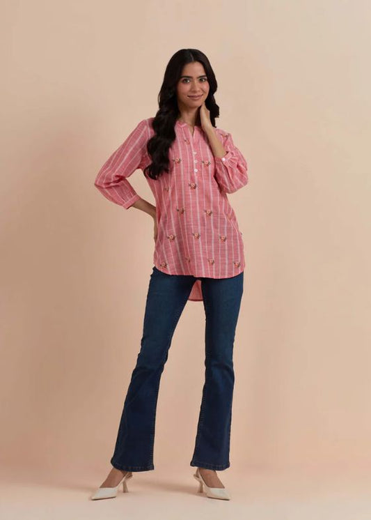 SS 2328 Pink stripes Top