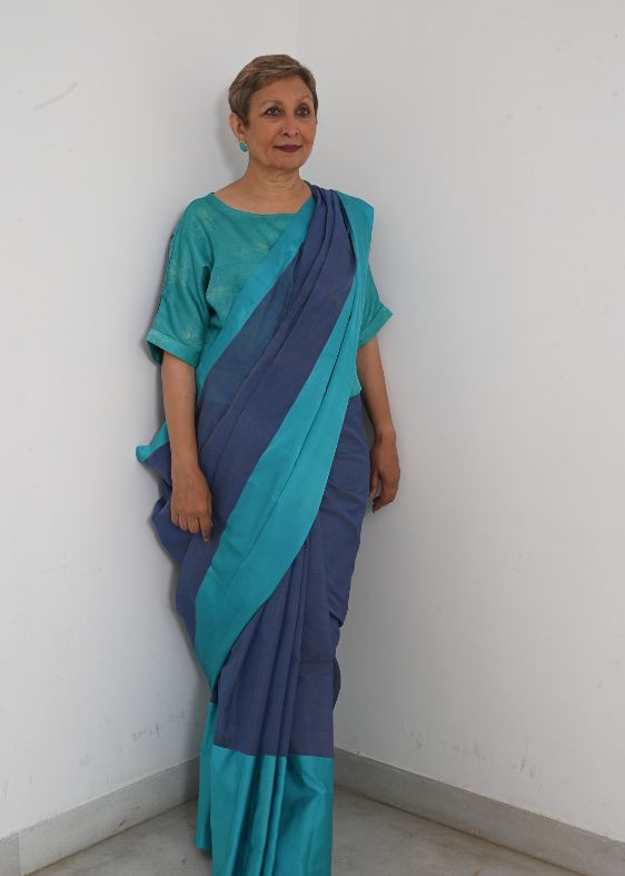 3 big satin border silk chanderi saree
