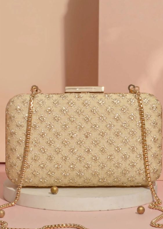 Inaya box Clutch Gold - AM- BC-0524-0002