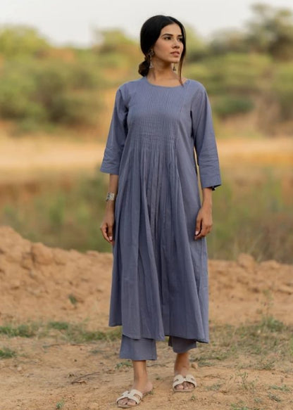 Iris Blue Kurta Set with Dupatta