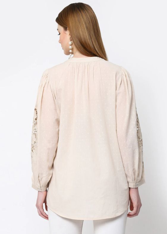 Beige embroidery Top- SS 2400