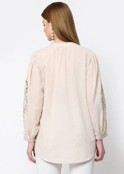 Beige embroidery Top- SS 2400
