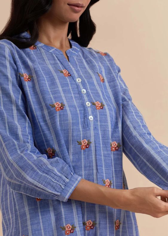 SS 2328 Blue stripes Top