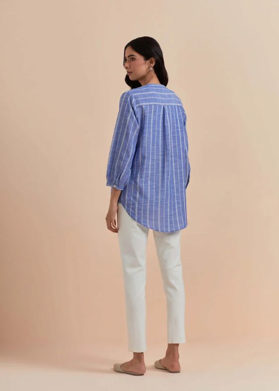 SS 2328 Blue stripes Top