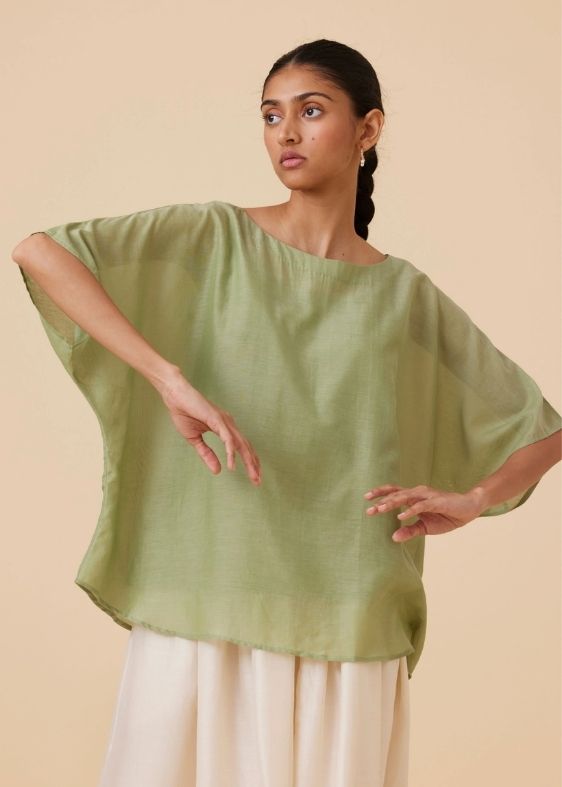 Kosh Green Cape Top