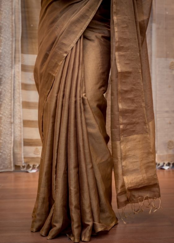 Gold Silk Tissue Saree