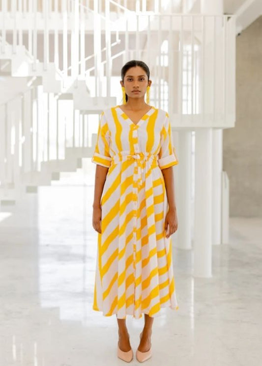 Lemonberry Draw- cord Dress