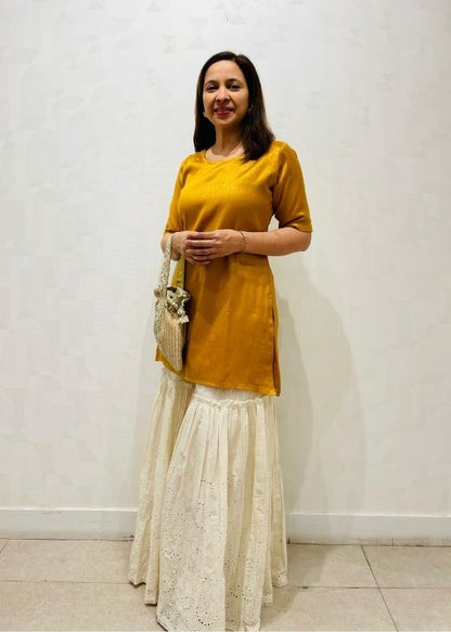 Mustard Gold Tissue Tunic