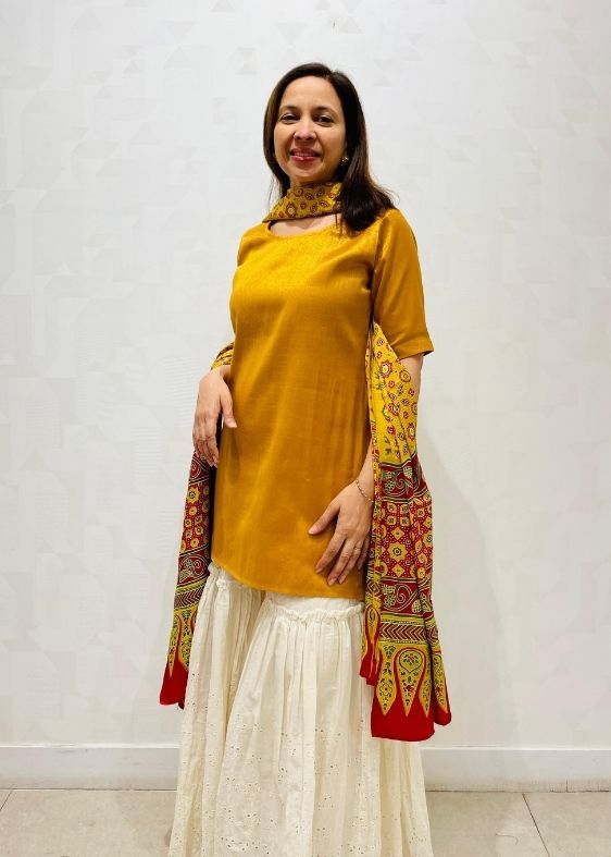Mustard Gold Tissue Top