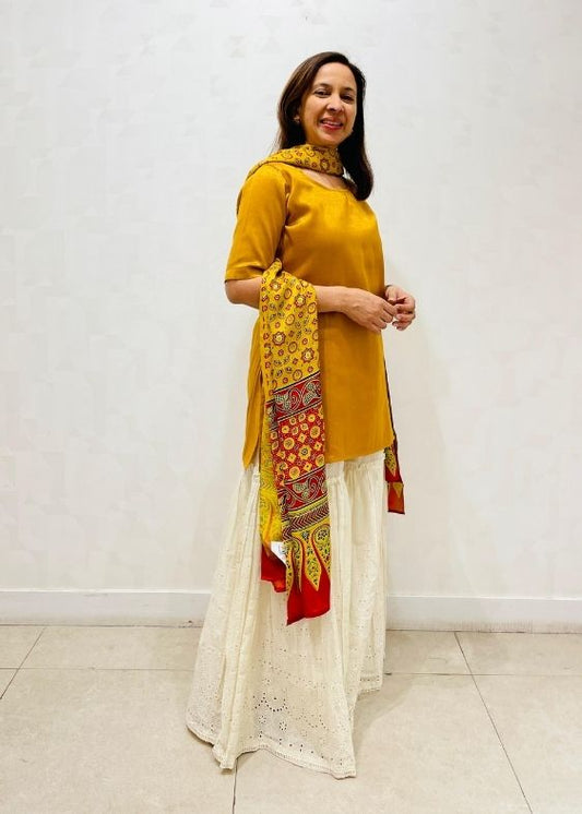 Mustard Gold Tissue Top