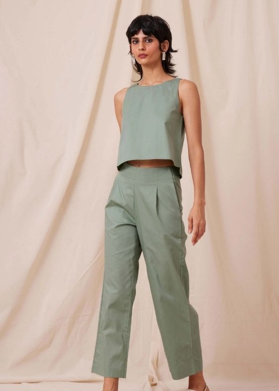 Kifli Sage Green Cotton Co-ord set
