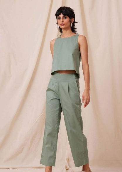Kifli Sage Green Cotton Co-ord set