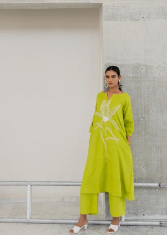 Matcha Bloom Kurta Set