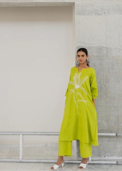 Matcha Bloom Kurta Set
