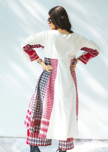 Side Panelled Dress + Palazzo set ( 2 pieces )