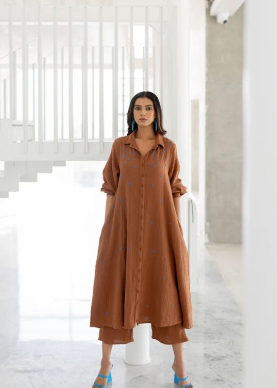 Pecan Brown Tunic Co-ord Set