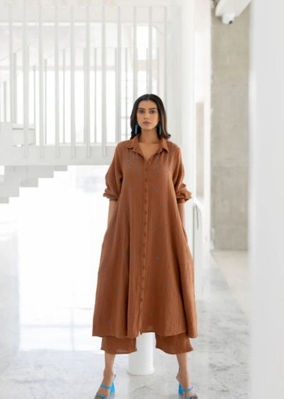 Pecan Brown Tunic Co-ord Set
