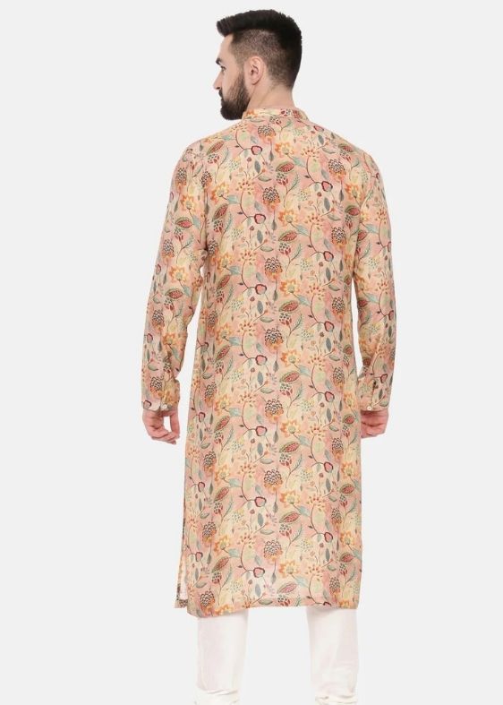 Pink Printed Designer Kurta Set