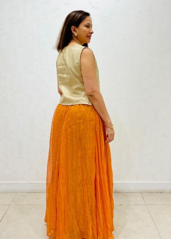 Orange Tissue Skirt