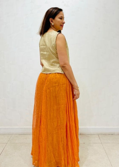 Orange Tissue Skirt