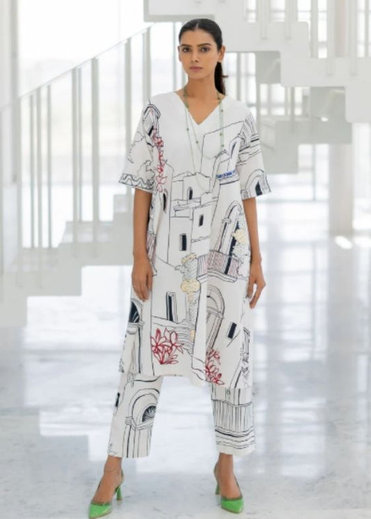 Sunlit Vistas Embroidered Kurta