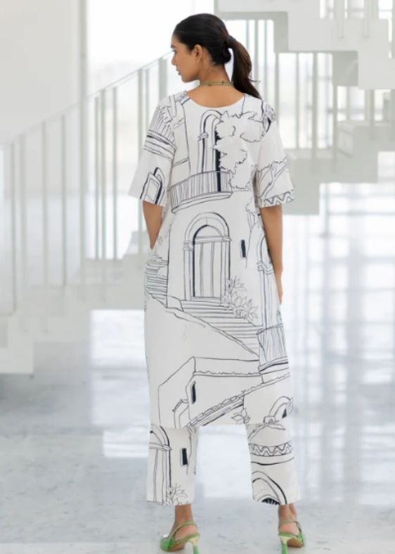 Sunlit Vistas Embroidered Kurta