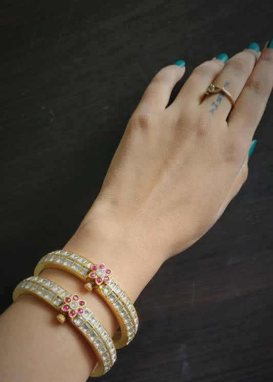 White Chandan Bangles
