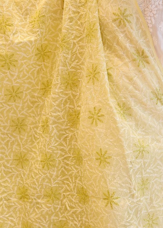 Green Kota Chikankari Dupatta