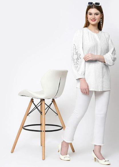 White embroidery Top- SS 2400