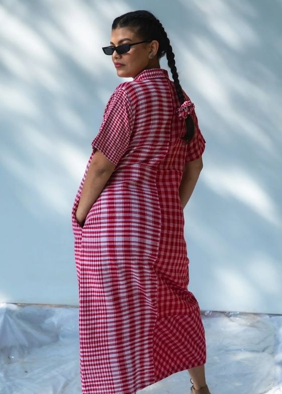 Red On Red Shirt Dress
