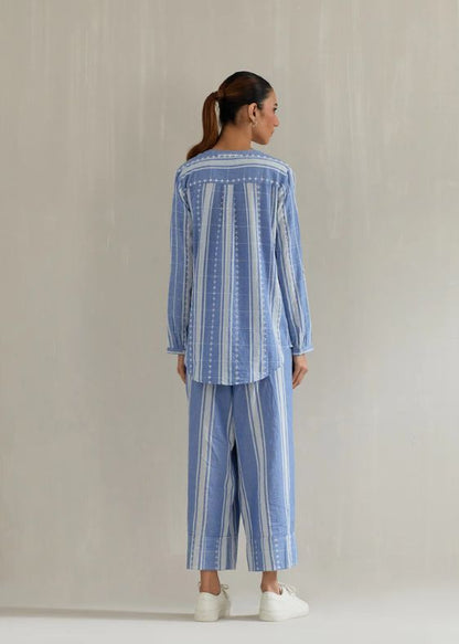 Blue Eyelet Tunic-SS 2210