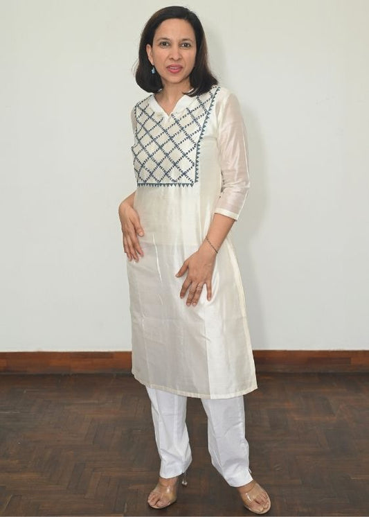 White cotton pant