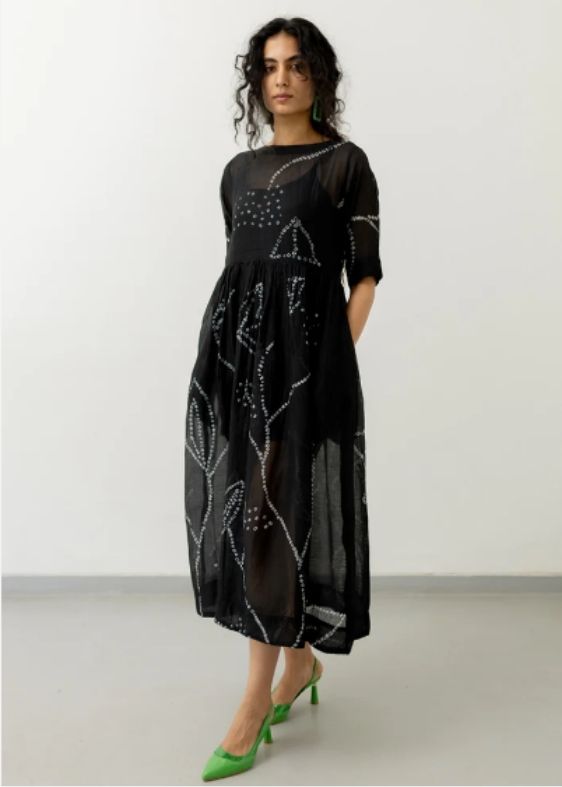 Black Bnadhani Dress