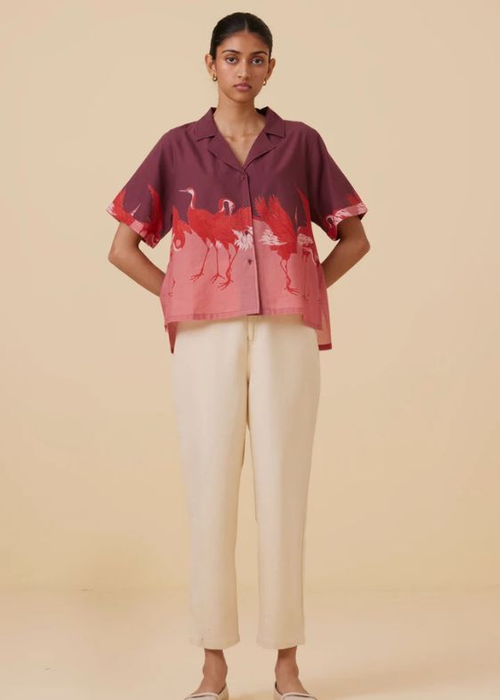 Farin Crane Print Shirt
